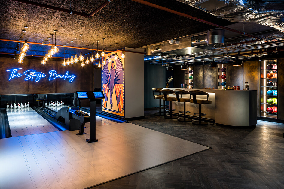 Bowling alley at The Stage Shoreditch