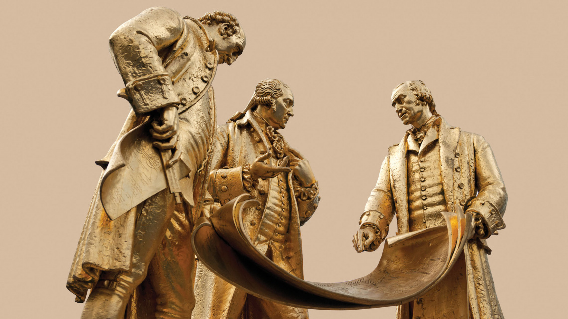 The Golden Boys - Boulton, Watt and Murdoch Birmingham, Galliard Homes, Timber Yard