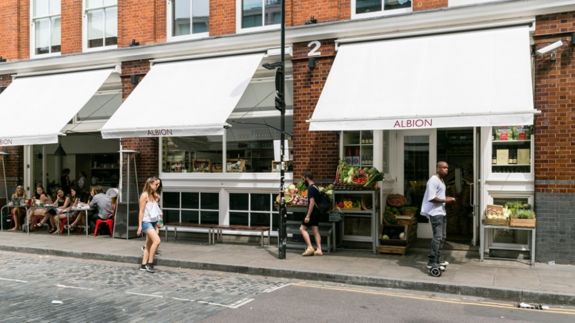 Albion café, bakery and grocery on Boundary Street, Shoreditch Shoreditch, East London, London, Prime Property, Prime London, Luxury Homes, Galliard Homes, The Stage EC2