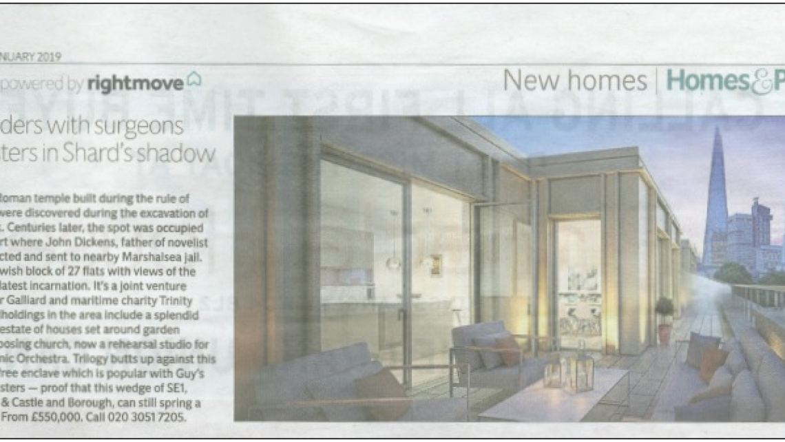 Trilogy, Borough, Evening Standard, Galliard Homes