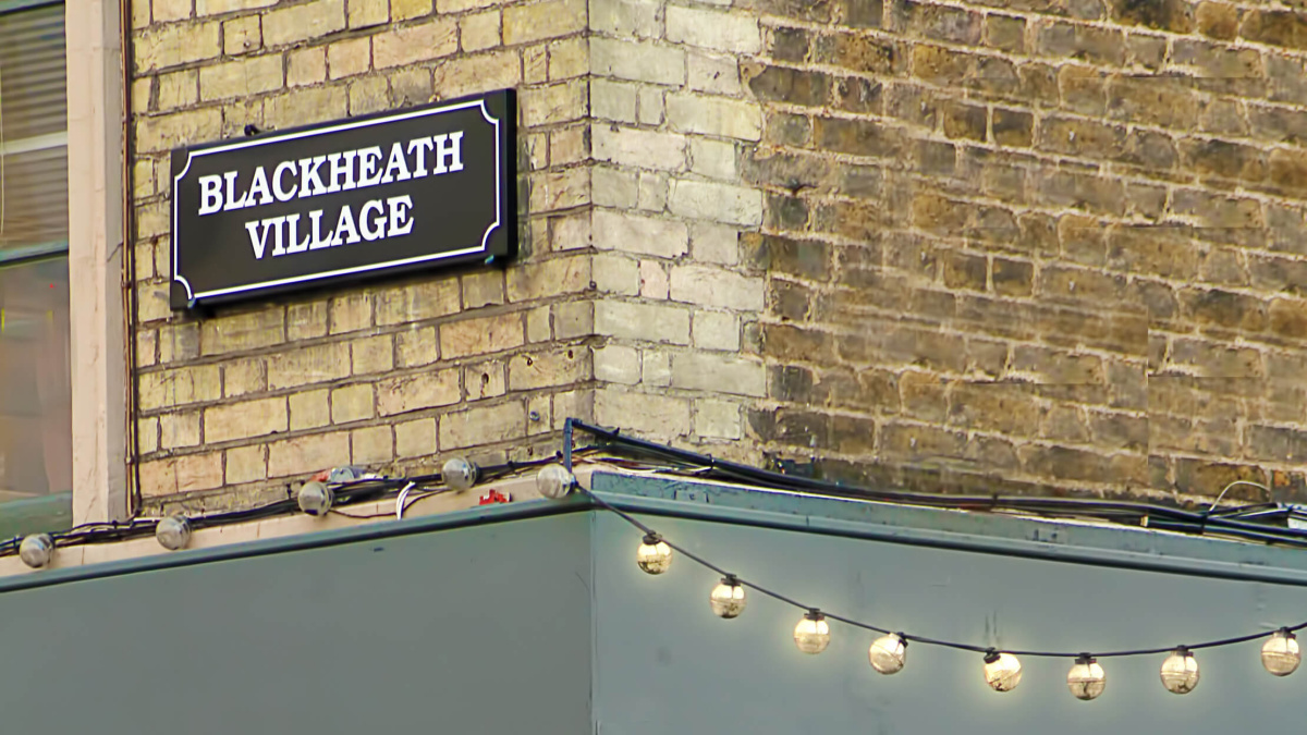 Blackheath Village sign, ©Galliard Homes.