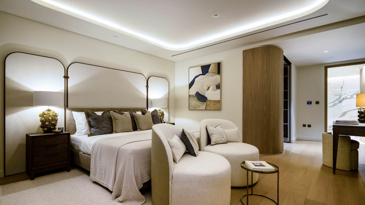 Bedroom at a TCRW SOHO penthouse ©Galliard Homes