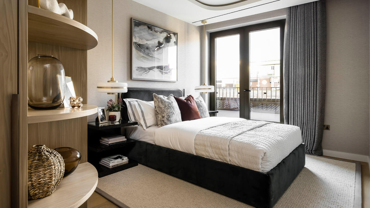 Bedroom at this TCRW SOHO penthouse ©Galliard Homes.