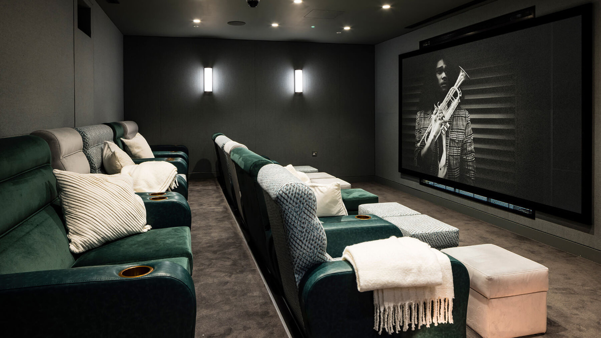 Cinema 2 in lower level 1 at The Stage, ©Galliard Homes.