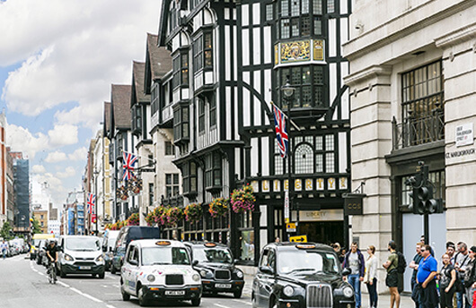 Liberty London department store in Soho, London