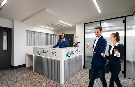 Sterling Business Hub entrance lobby