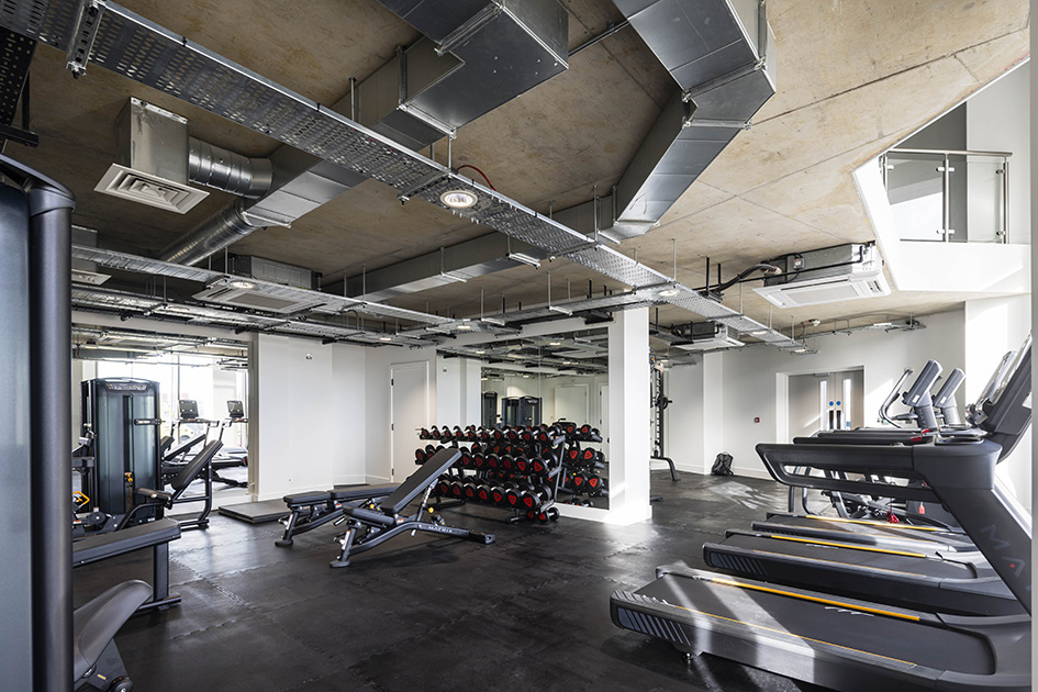 Residents' gym at Timber Yard, Birmingham