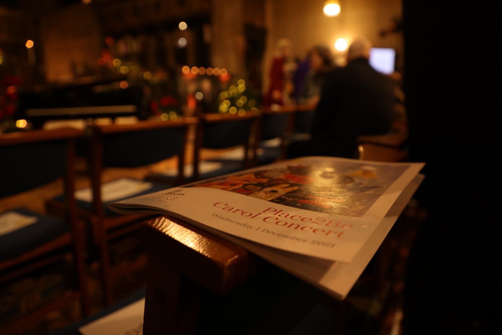 Inside the church at Place2Be Carol Concert