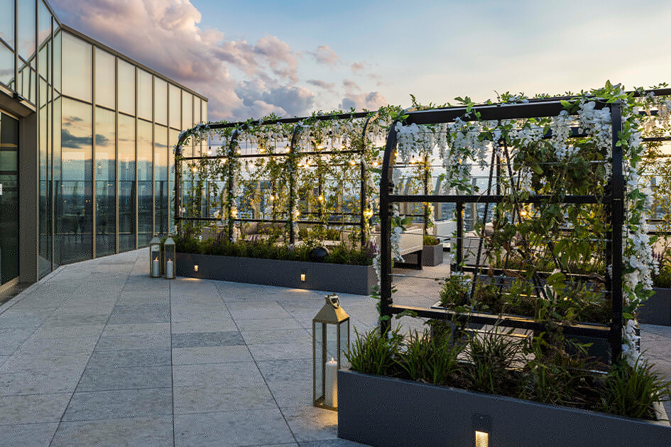 sky lounge and terrace at The Stage