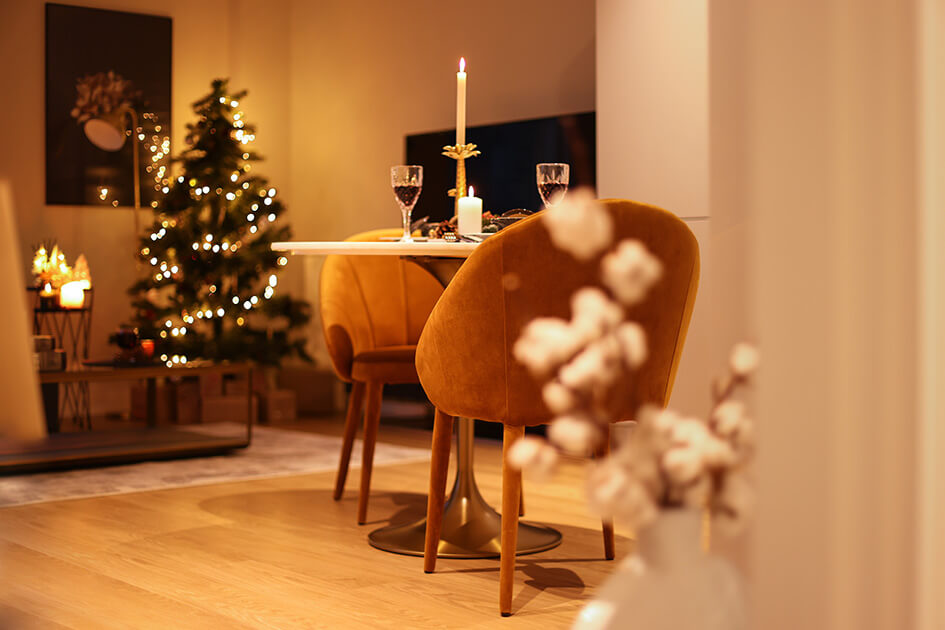 Christmas inspired interiors, dining table