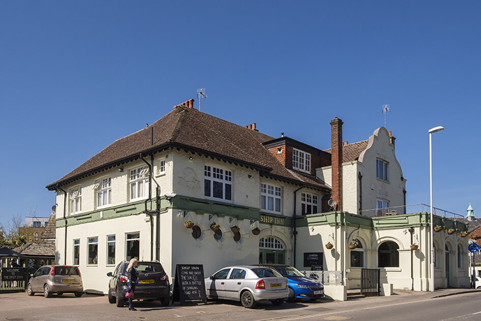 The Ship Inn, a local pub in East Grinstead.