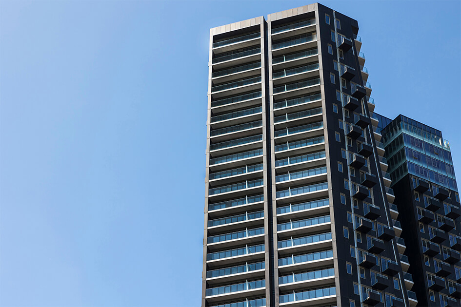 The Stage in Shoreditch, a new mixed-use development by Galliard Homes in East London.