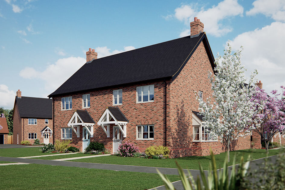 A CGI exterior of a house at Barrelmans Point