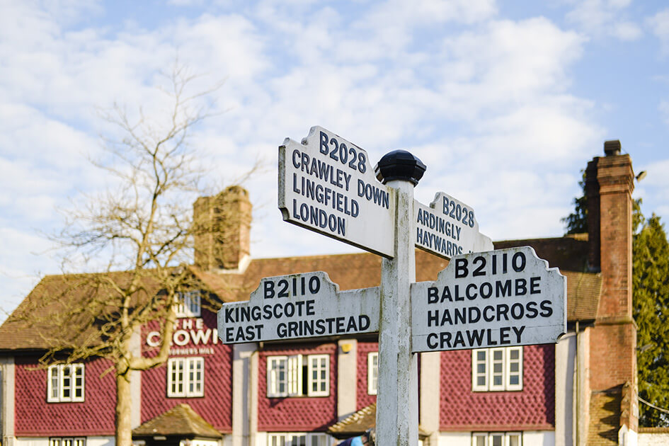 A sign in East Grinstead