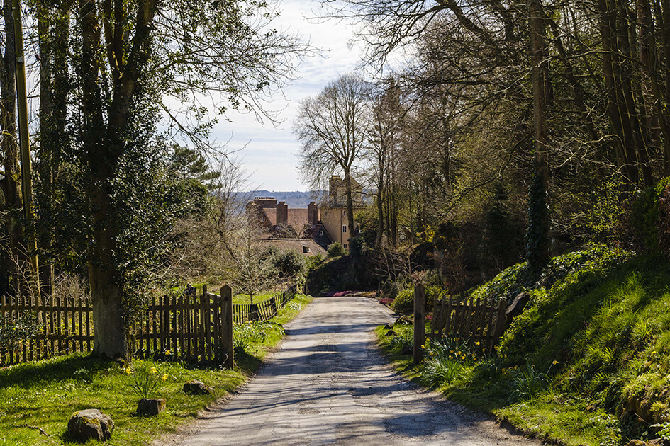 The entrance path to Standen House 