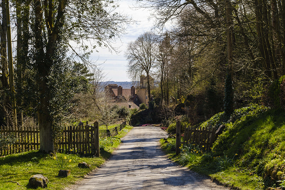 The entrance path to Standen House