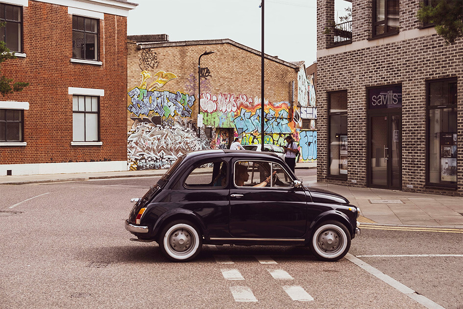 a car in Hackney Wick