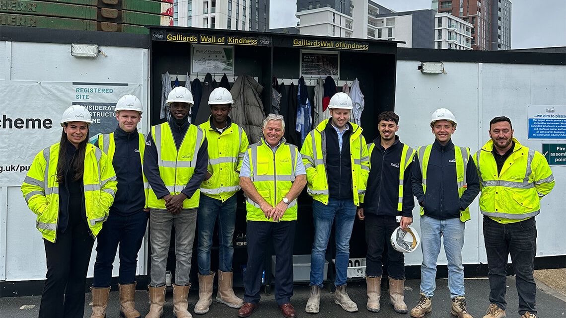 Galliard’s Wall of Kindness Initiative in Nine Elms