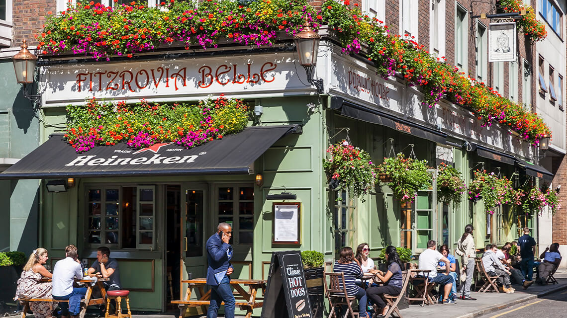 Fitzrovia Belle, a pub in Fitzrovia.