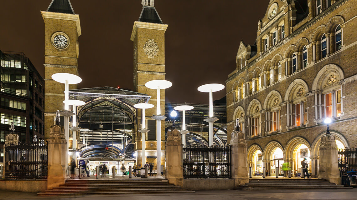 Liverpool Street station, a Crossrail destination.