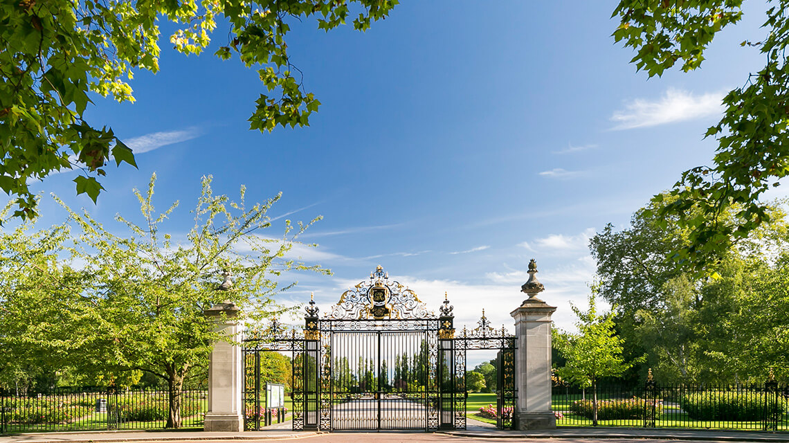 The gates to Regent's Park. London.