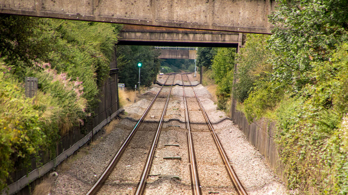 A train track in England