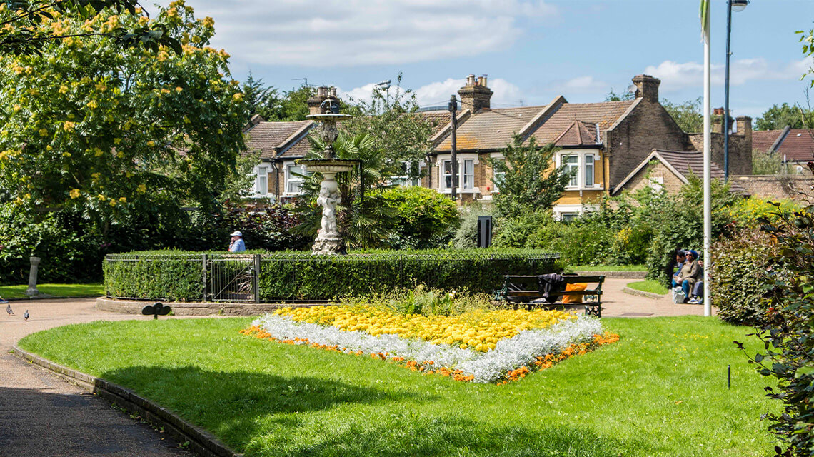 Coronation Gardens in Leyton, East London.