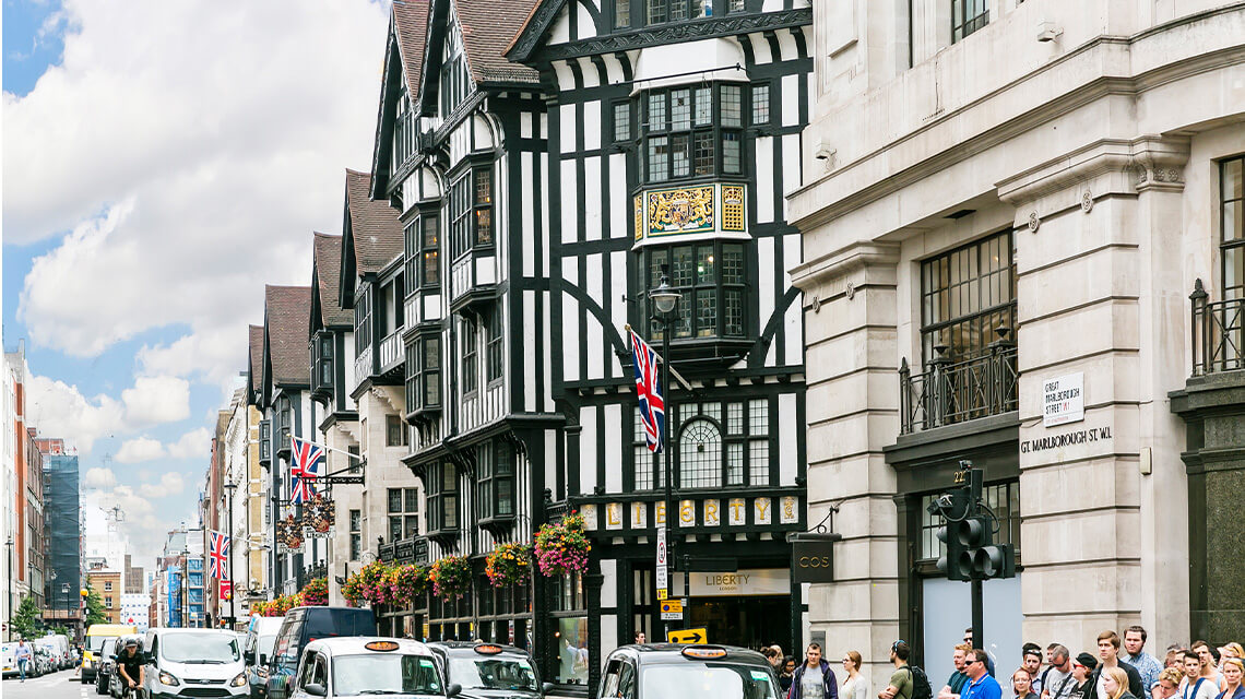 Liberty London department store in London