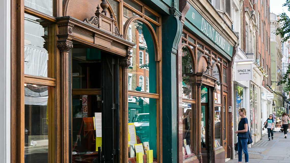 Daunt Books, a bookshop in Marylebone
