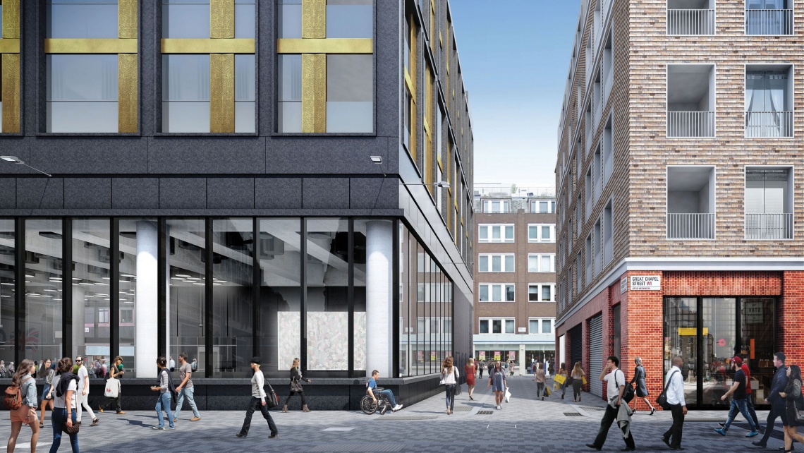 TCRW SOHO, Tottenham Court Road West, Galliard Homes new development, Crossrail interchange