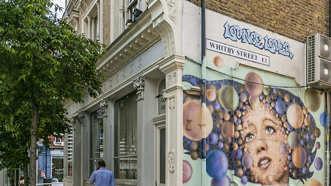 An art wall in Shoreditch