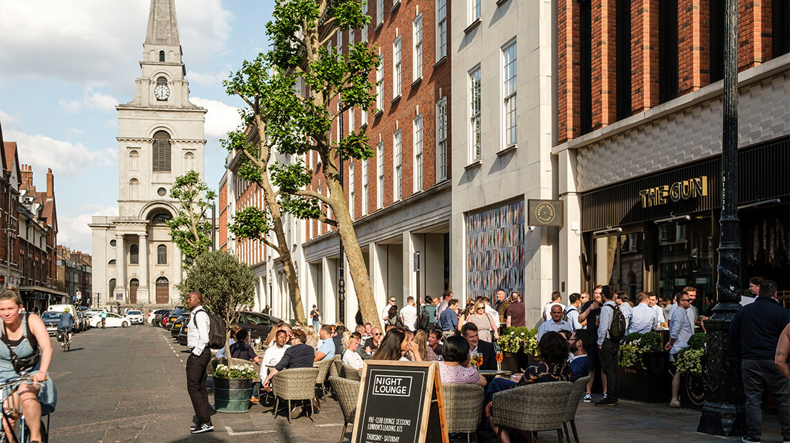 Busy brunch hotspots in East London