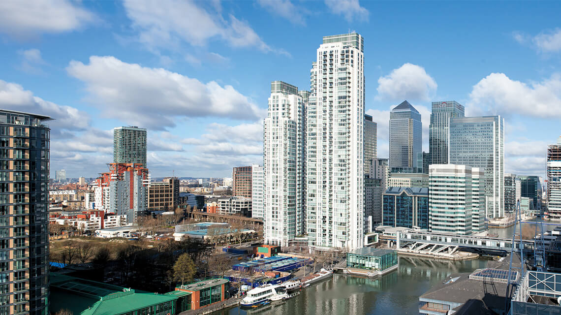Docklands London, a good place for property investment.