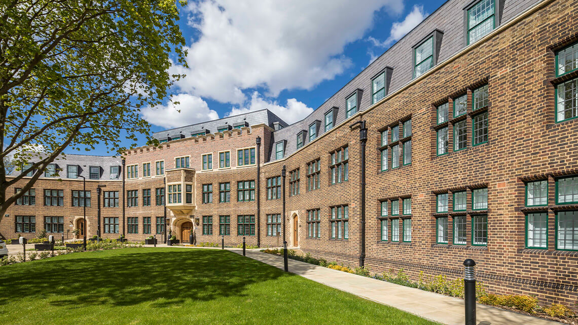 The exterior of Crescent House, Clapham