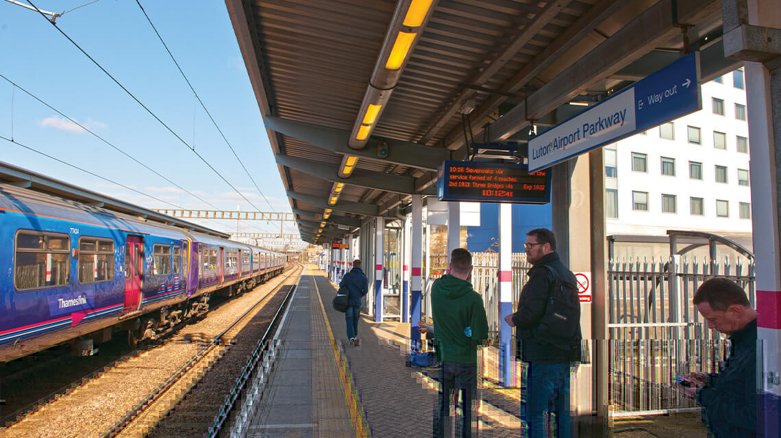 A train station in Luton