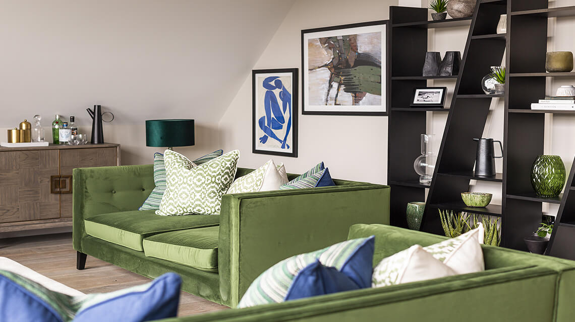 A living area at Hope House, Bath.