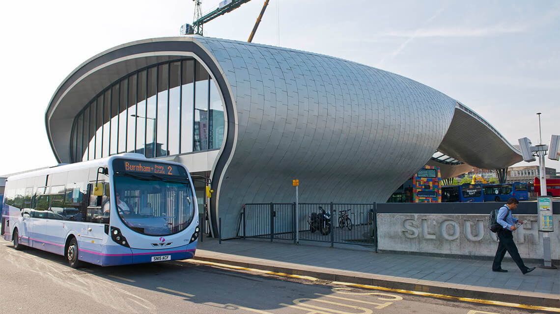 A bus station in Slough, a good location for buy-to-let