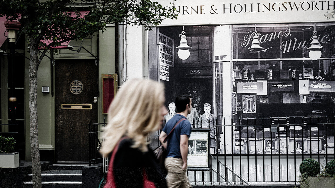 A street in Fitzrovia