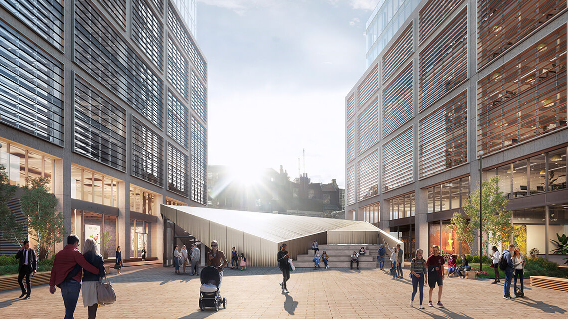 A CGI of the amphitheatre at The Stage Shoreditch