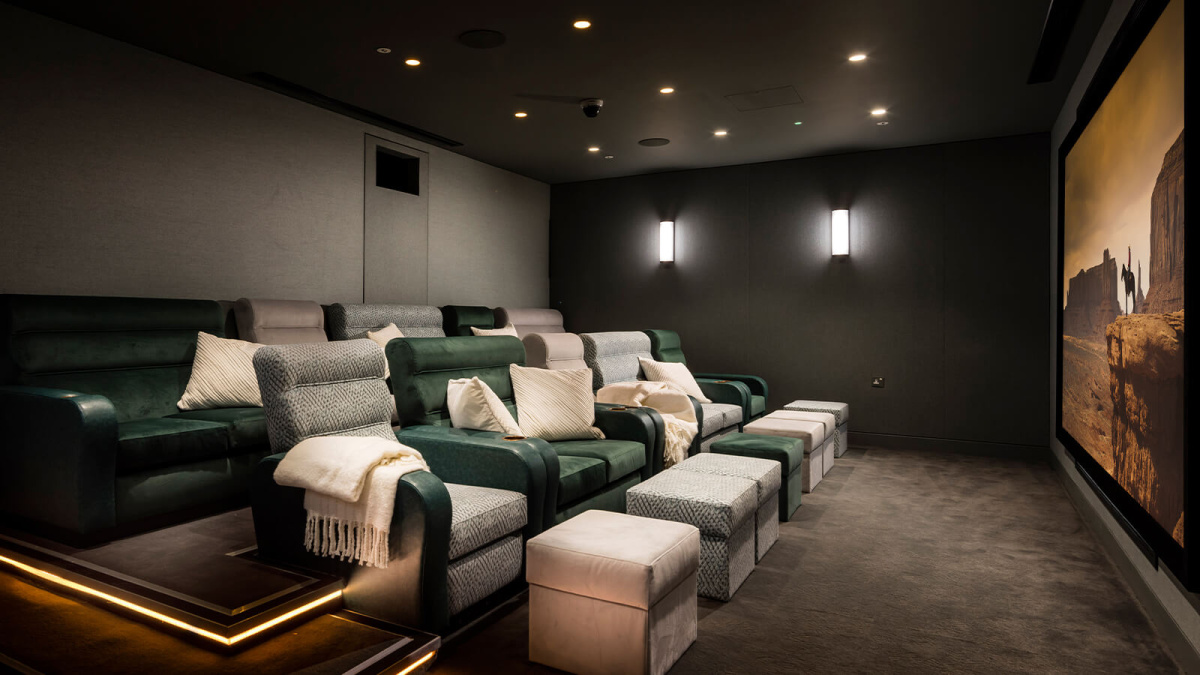 Cinema 2 in lower level 1 at The Stage, ©Galliard Homes.