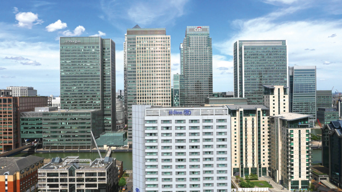 View of Canary Wharf, ©Galliard Homes.