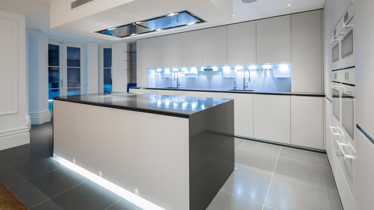 Kitchen at 42 Belsize Park, ©Galliard Homes.