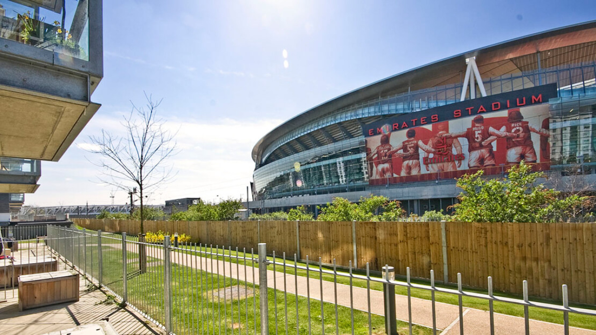 Views of the Emirates Stadium, ©Galliard Homes.