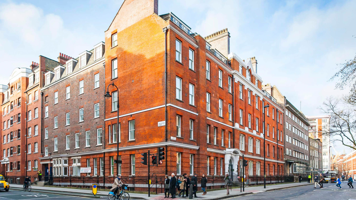 Albany House view from Judd Street, ©Galliard Homes.