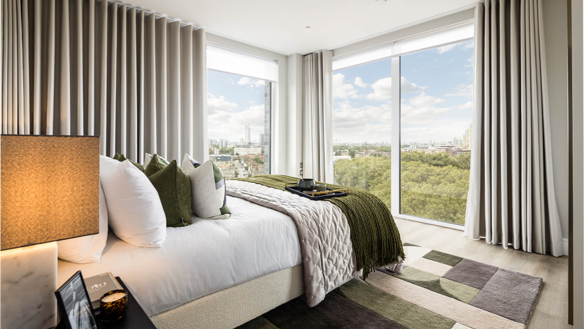 Bedroom at Neptune Wharf ©Galliard Homes.
