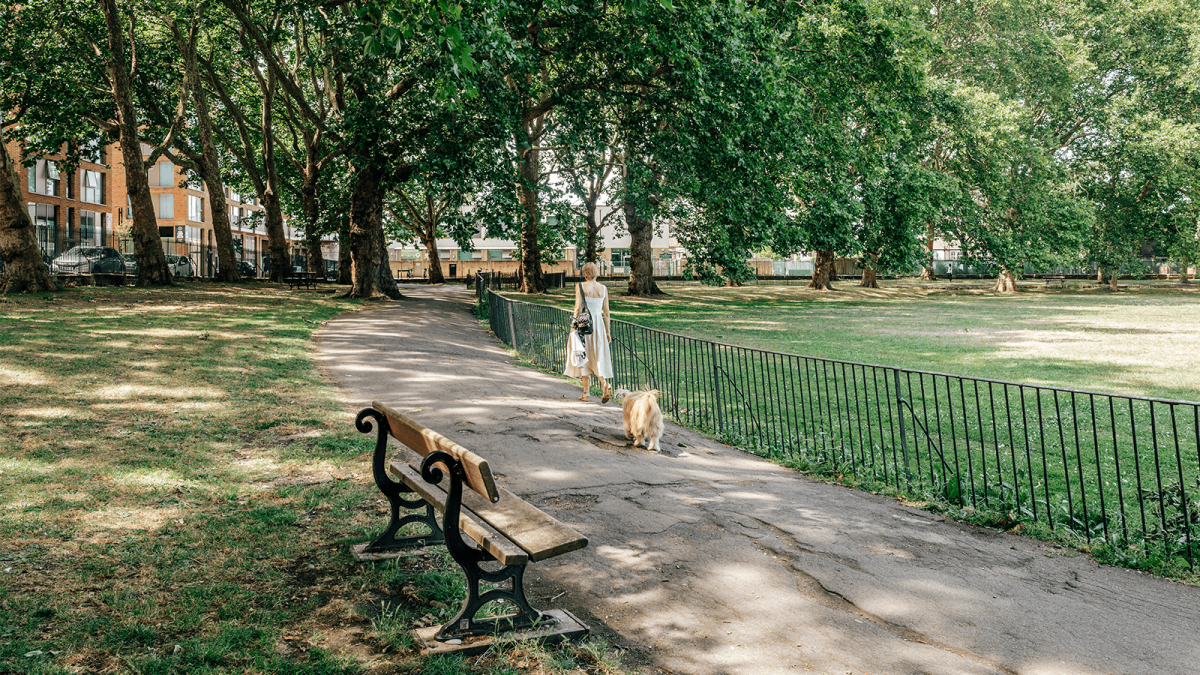 Deptford Park, directly opposite Neptune Wharf ©Galliard Homes.