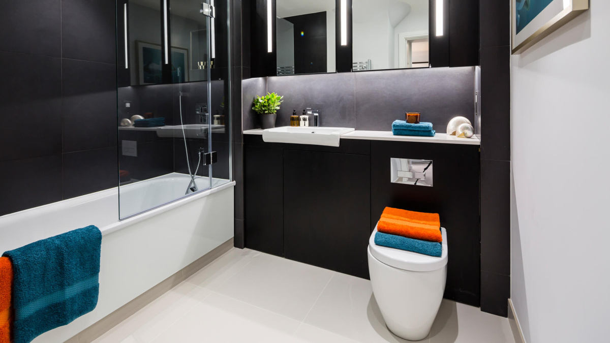 Bathroom in a Galliard Homes’ show apartment, ©Galliard Homes.