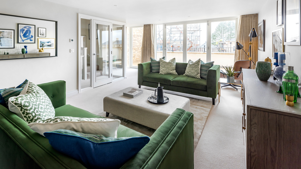 Living area at the Hope House show home, ©Acorn Property Group.