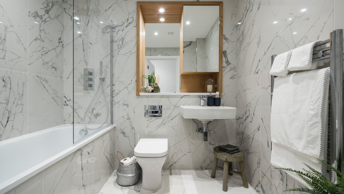Bathroom in a Galliard Homes show apartment, ©Galliard Homes.