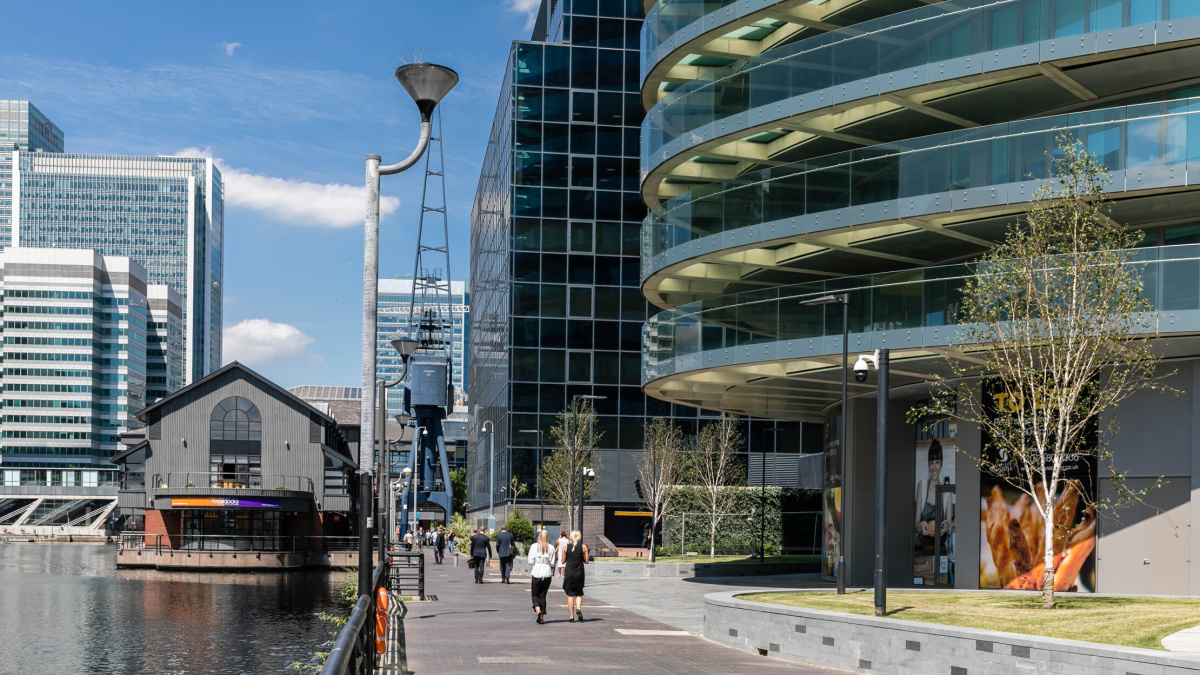 Ground-level view of Baltimore Tower, ©Galliard Homes.